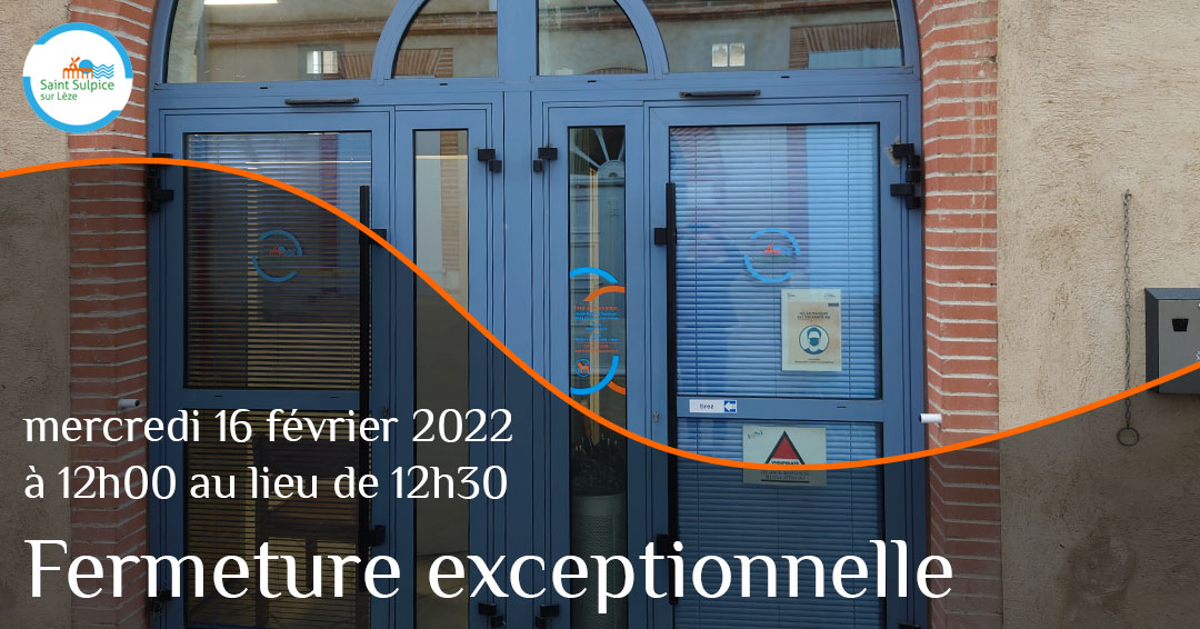 Fermeture exceptionnelle du secrétariat de mairie le mercredi 16