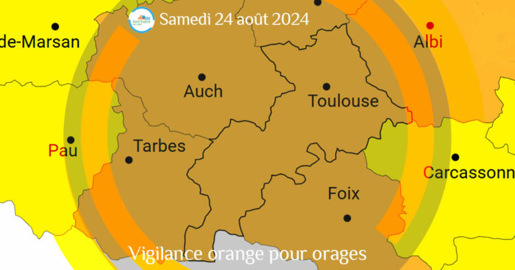 Vigilance orange pour orages – samedi 24 août 2024
