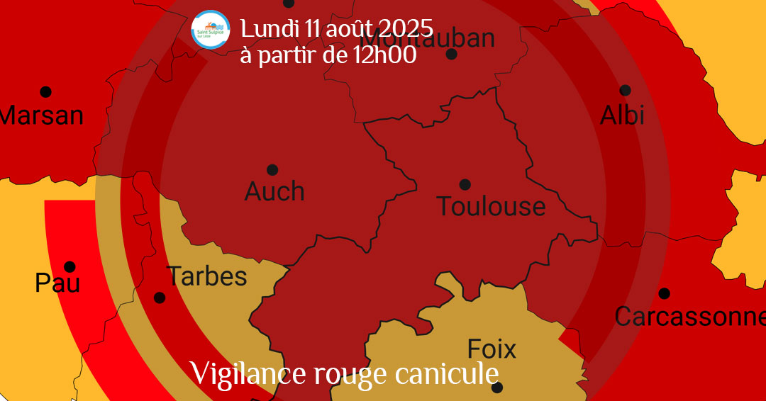 Vigilance rouge pour canicule – lundi 11 août 2025